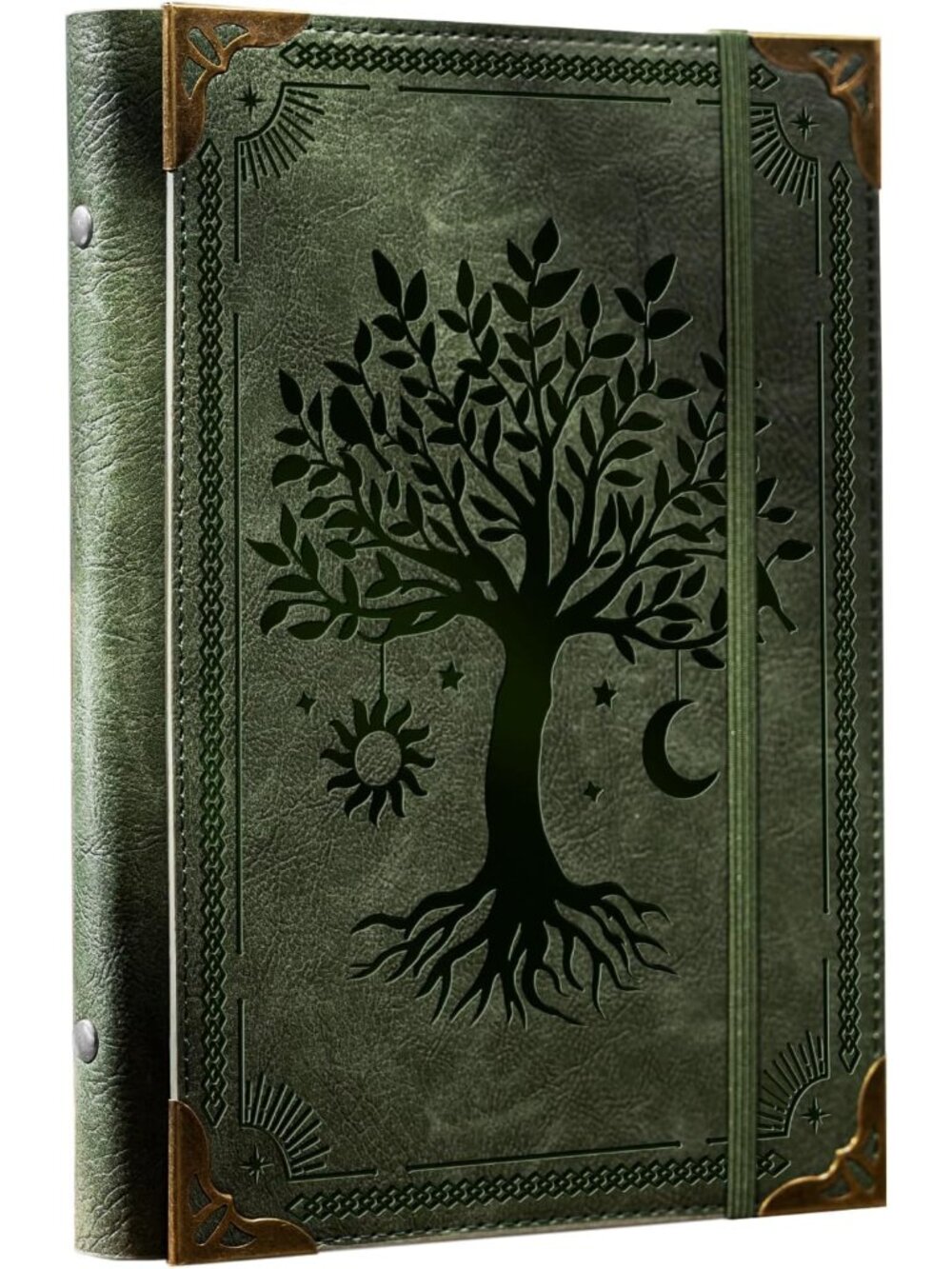 PU Leather A6 Binder 6 Ring Mini Journal Cover Binder 5.5”x7.5”